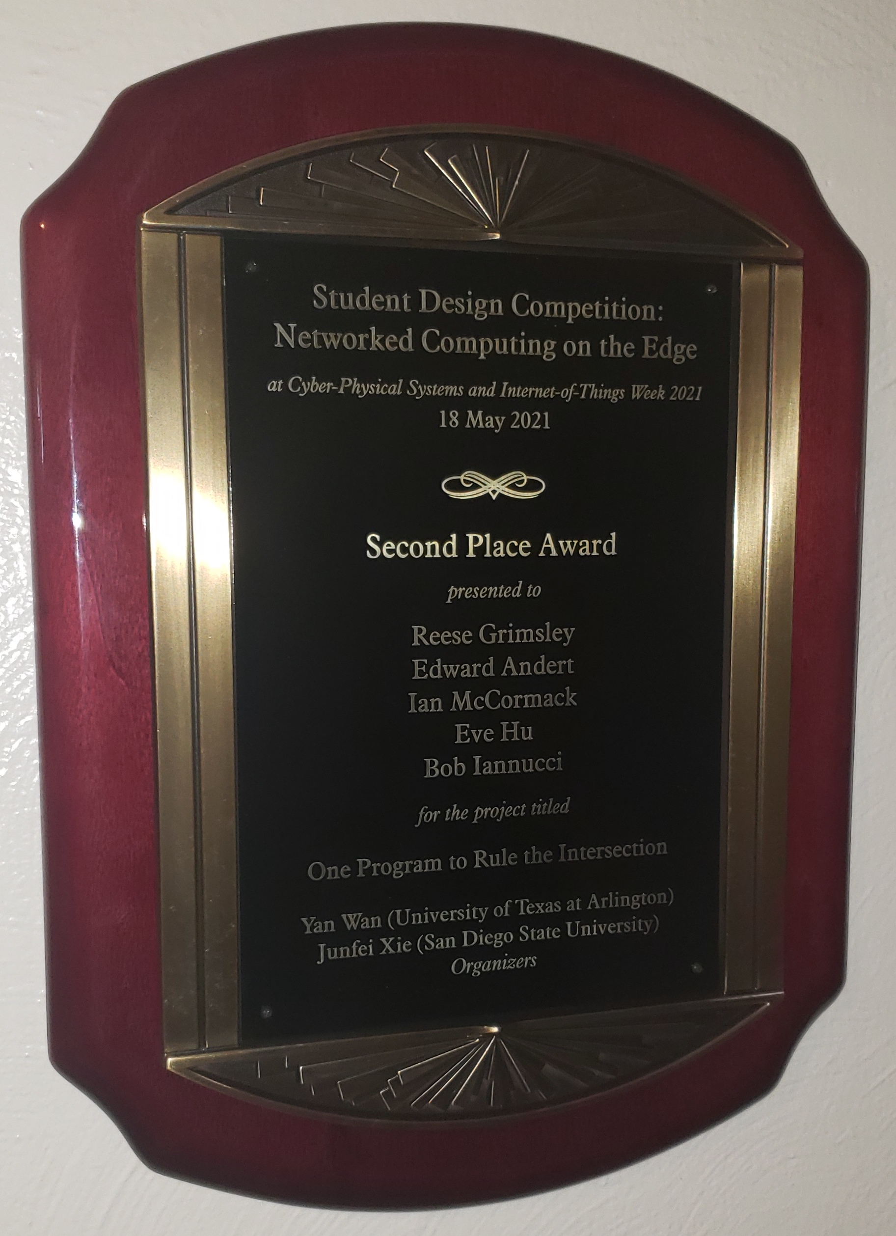 Our Award Plaque